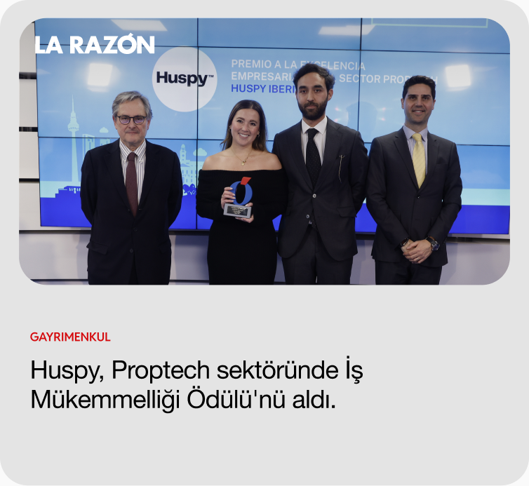GAYRİMENKUL — Huspy, Proptech sektöründe İş Mükemmelliği Ödülü’nü aldı.